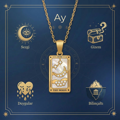 The Moon (Ay) Tarot kolyesi