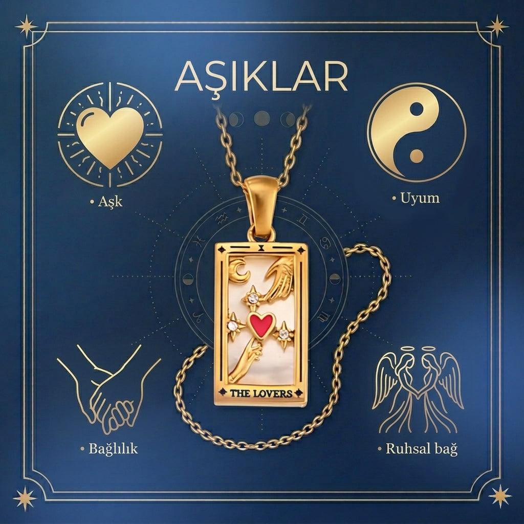 The lovers (Âşıklar) Tarot kolyesi