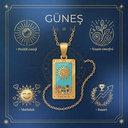 The Sun (Güneş) Tarot Kolyesi